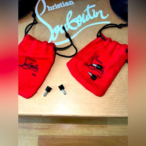 Christian Louboutin French Tutu Button Black Leather Booties Size 36, US 6, USED - Picture 14 of 16